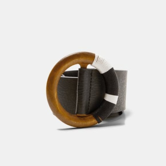 Zara Belt with Round Wooden Buckle main image 4